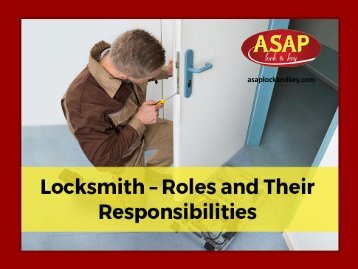 Locksmiths - What Does They Do