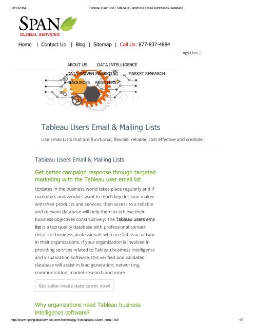 Tableau User List _ Tableau Customers Email Addresses Database
