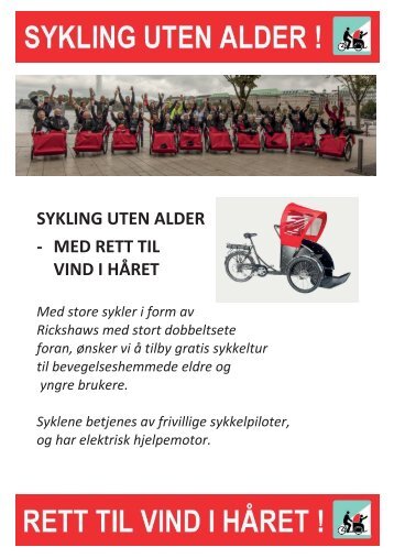 Sykling uten alder - Brosjyre