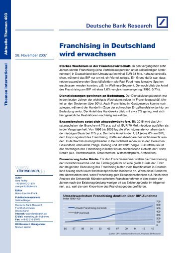 Franchising in Deutschland wird erwachsen - Deutsche Bank ...