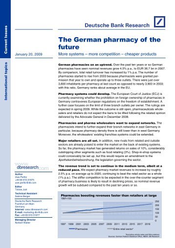 The German pharmacy of the future - Deutsche Bank Research