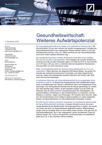 Weiteres Aufwärtspotenzial - Deutsche Bank Research