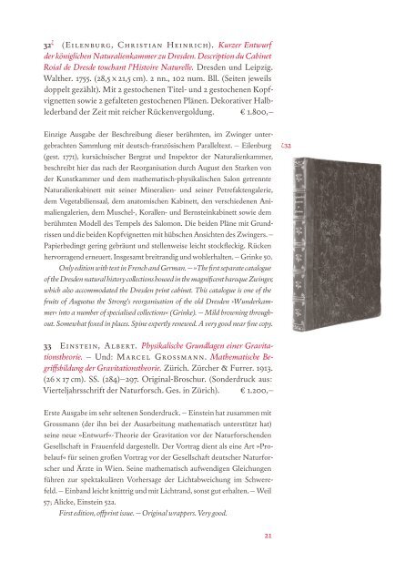 Schöne und wertvolle Werke der Wissenschaftsgeschichte - Katalog 206