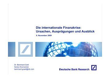 Die internationale Finanzkrise - Deutsche Bank Research