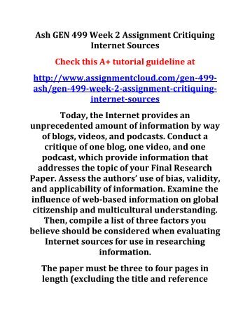 critiquing internet sources essay critiquing internet sources essay