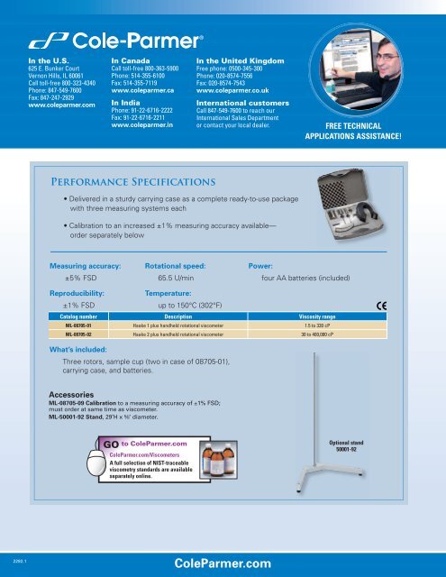 ThERMO ScIENtIFIc HAAkE 1 PLUS ANd 2 PLUS ... - Cole-Parmer