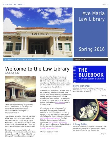 Library Newsletter - Spring 2016 (1)