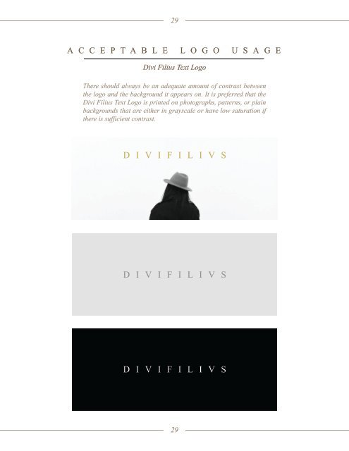 Divi Filius Brand Style Guide