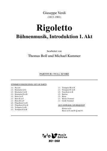 Rigoletto: Bühnenmusik Introduktion 1. Akt - Demopartitur (BO-068)