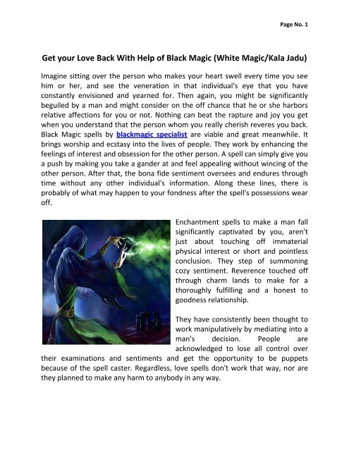 Get Your Love Back With Help Of Black Magic Get Your Love Back With Help Of Black Magic