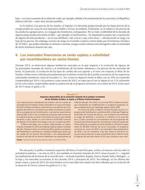 Estudio Económico de América Latina y el Caribe 2015: desafíos para impulsar el ciclo de inversión con miras a reactivar el crecimiento