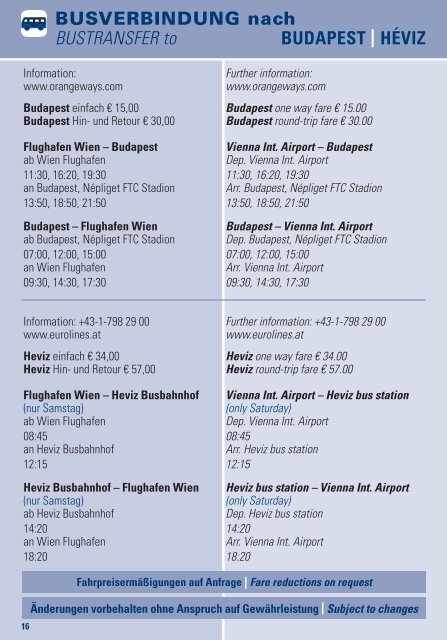 FLUGPLAN | TIMETABLE - Flughafen Wien