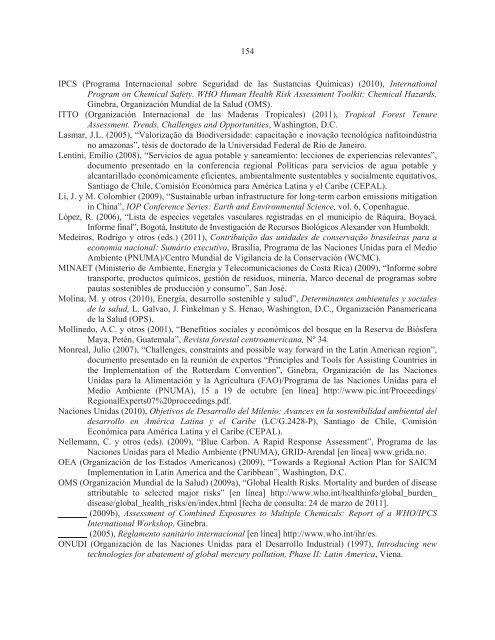 La sostenibilidad del desarrollo a 20 años de la cumbre para la tierra: avances, brechas y lineamientos estratégicos para América Latina y el Caribe