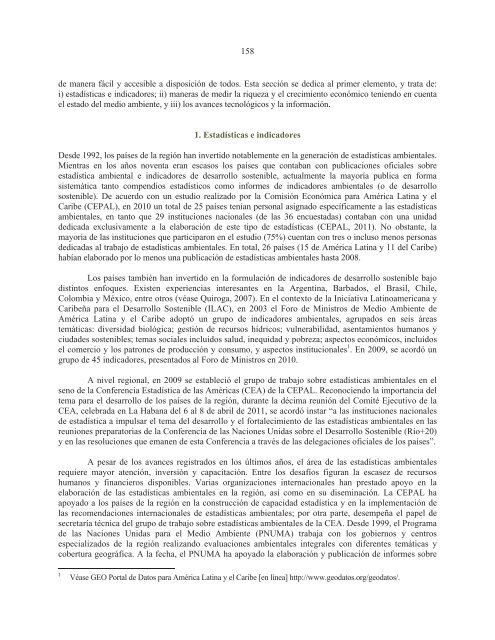 La sostenibilidad del desarrollo a 20 años de la cumbre para la tierra: avances, brechas y lineamientos estratégicos para América Latina y el Caribe