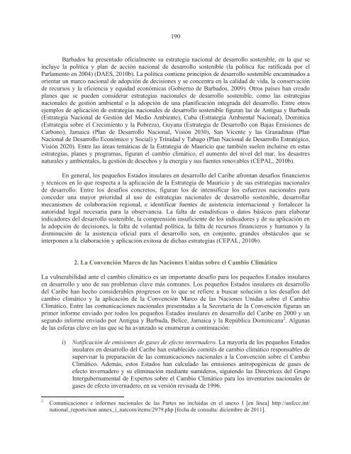 La sostenibilidad del desarrollo a 20 años de la cumbre para la tierra: avances, brechas y lineamientos estratégicos para América Latina y el Caribe