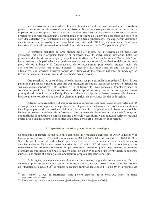 La sostenibilidad del desarrollo a 20 años de la cumbre para la tierra: avances, brechas y lineamientos estratégicos para América Latina y el Caribe