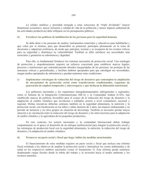 La sostenibilidad del desarrollo a 20 años de la cumbre para la tierra: avances, brechas y lineamientos estratégicos para América Latina y el Caribe