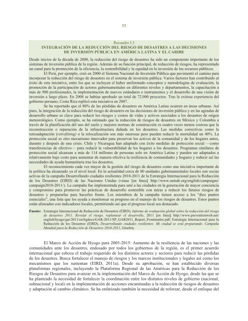 La sostenibilidad del desarrollo a 20 años de la cumbre para la tierra: avances, brechas y lineamientos estratégicos para América Latina y el Caribe