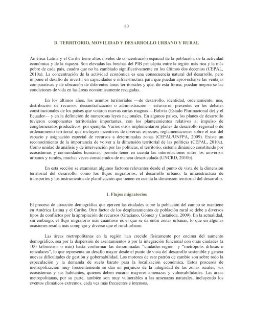 La sostenibilidad del desarrollo a 20 años de la cumbre para la tierra: avances, brechas y lineamientos estratégicos para América Latina y el Caribe