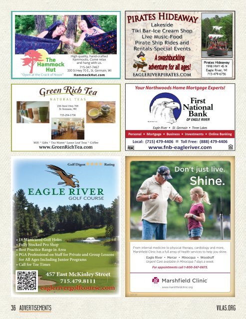 Vilas County Visitor Guide - 2016