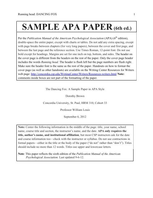 Apa essay format