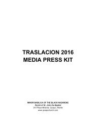 TRASLACION 2016 MEDIA PRESS KIT