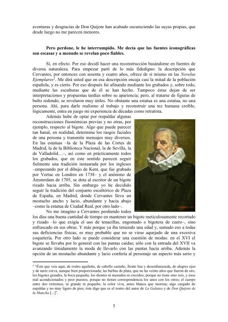 Cervantes sí tiene rostro / por el pintor valenciano Alejandro Cabeza