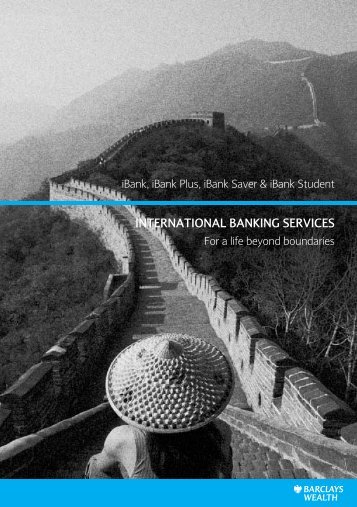 InternatIonal BankIng ServIceS - Barclays Wealth