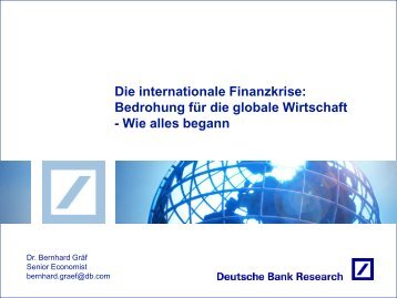 Die internationale Finanzkrise - Deutsche Bank Research