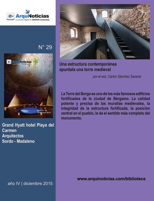 e-An N° 29 nota N° 9 Una estructura contemporánea apuntala una torre medieval por el arq. Carlos Sánchez Saravia