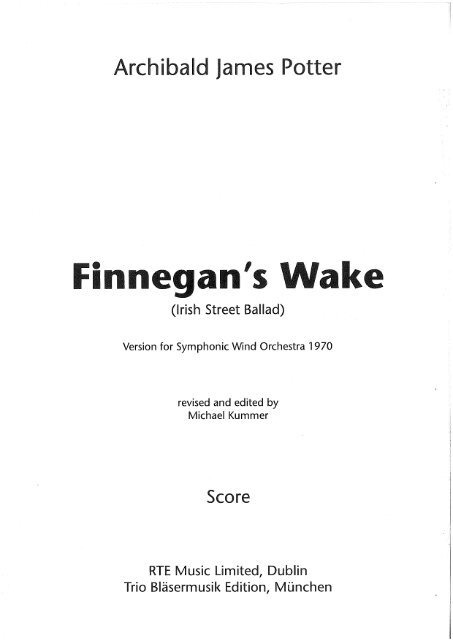 Finnegan's Wake - Demopartitur (BO-015)