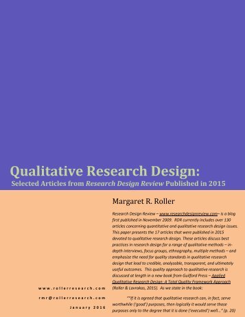 Qualitative Research Design