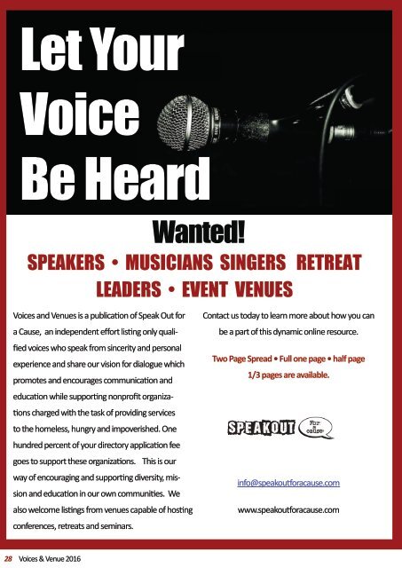 Voices and Venues Vol 1 Issue 1