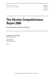 The Ukraine Competitiveness Report 2008 - World Economic Forum