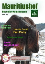 Mauritiushof Naturmagazin Jänner 2016