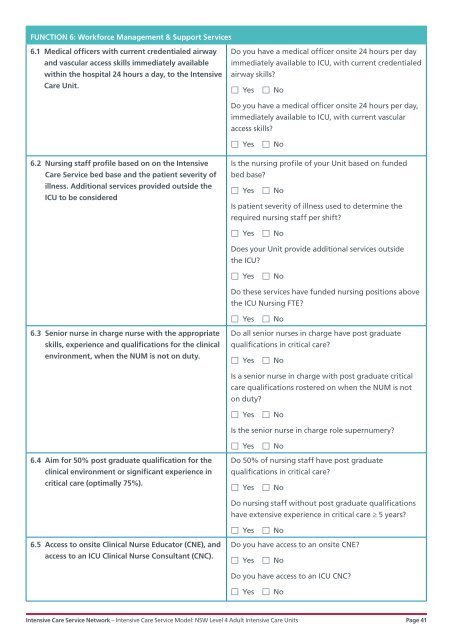 Intensive Care Service Model NSW Level 4 Adult Intensive Care Units