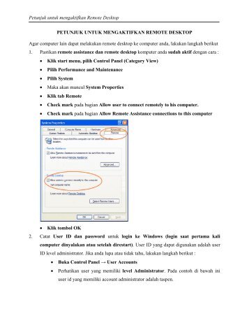 PETUNJUK REMOTE DESKTOP