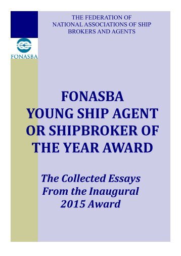 FONASBA YOUNG SHIP AGENT OR SHIPBROKER OF THE YEAR AWARD