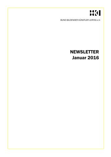 Newsletter BBK LEIPZIG e.V._Januar 2016