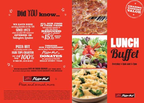 Pizza Hut Buffet Menu With Prices: Delicious Deals Await