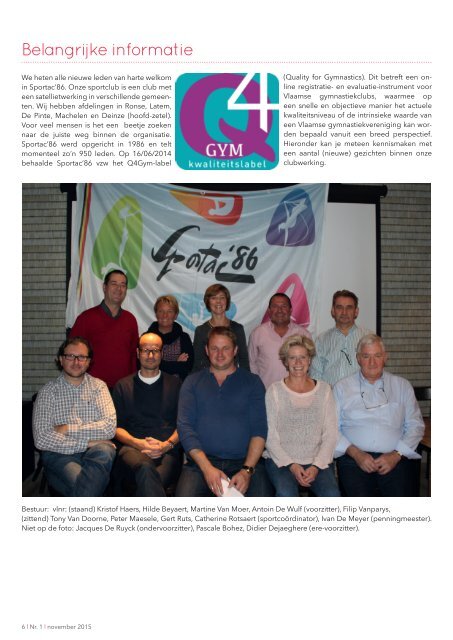 Clubblad Sportac Contact - Editie November 2015