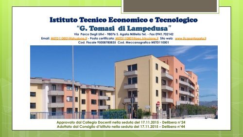 ITET "G. Tomasi di Lampedusa" POF 2015-2016