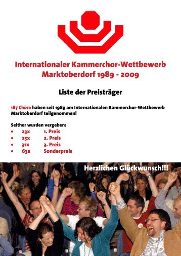 Internationaler Kammerchor-Wettbewerb Marktoberdorf 1989 - 2009
