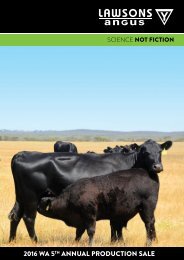 2016 WA 5 ANNUAL PRODUCTION SALE