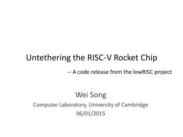 Untethering the RISC-V Rocket Chip