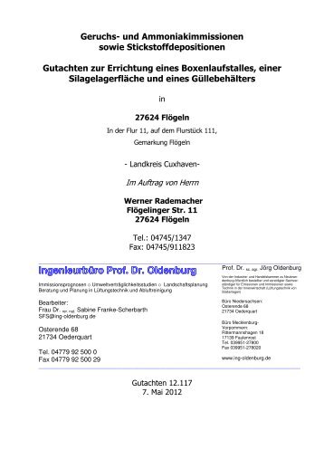 Ingenieurbüro Prof. Dr. Oldenburg Ingenieurbüro Prof. Dr. Oldenburg