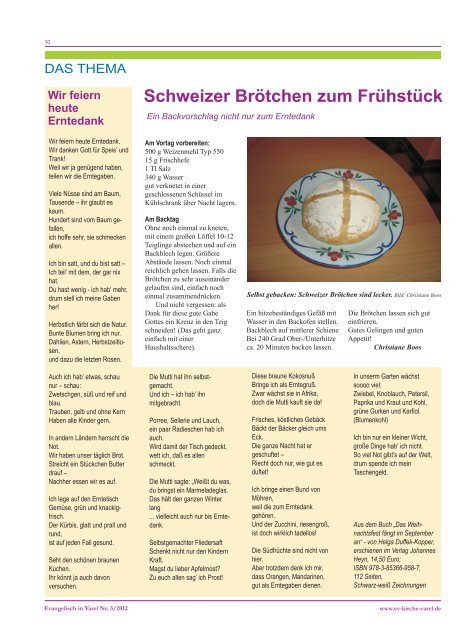 Vom Korn zum Brot Vom Korn zum Brot - Ev.-luth. Kirchengemeinde ...