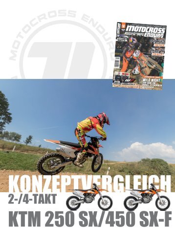 KONZEPTVERGLEICH  2-/4-TAKT KTM 250 SX/450 SX-F / 2016