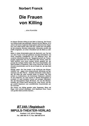 Norbert Franck Die Frauen von Killing - Impuls-Theater-Verlag