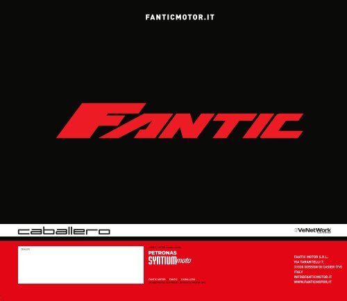 CATALOGO FANTIC | 2016 ITALIANO